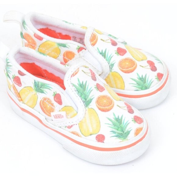 Vans Fruit Slip-on Infant Kids Sneakers Size 6 Slip-on Cherries Oranges NWT - Picture 3 of 8